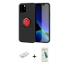MARSİLYAN™- iPhone 12 Kılıf Yankı Form Prime - Şeffaf Pasifik Cam Ekran Koruyucu + Renkli Kamera Lens Koruma Cam - SI