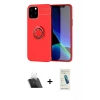 MARSİLYAN™- iPhone 12 Kılıf Yankı Form Prime - Şeffaf Pasifik Cam Ekran Koruyucu + Kamera Lens Koruma Cam - SF
