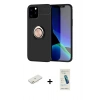 MARSİLYAN™- iPhone 12 Kılıf Yankı Form Prime - Şeffaf Pasifik Cam Ekran Koruyucu + Renkli Kamera Lens Koruma Cam - TU