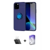 MARSİLYAN™- iPhone 12 Kılıf Yankı Form Prime - Siyah Bilvis 5in1 3D Magic Cam Ekran Koruyucu + Kamera Lens Koruma Cam - SF