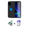 MARSİLYAN™- iPhone 12 Kılıf Yankı Form Prime - Siyah Bilvis 5in1 3D Magic Cam Ekran Koruyucu + Raze Metal Kamera Lens - KI
