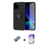MARSİLYAN™- iPhone 12 Kılıf Yankı Form Prime - Siyah Bilvis 5in1 3D Magic Cam Ekran Koruyucu + Metal Kamera Lens Koruma Cam - KI