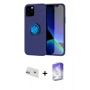 MARSİLYAN™- iPhone 12 Kılıf Yankı Form Prime - Siyah Bilvis 5in1 3D Magic Cam Ekran Koruyucu + Rainbow Kamera Lens Koruma Cam - MR