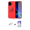 MARSİLYAN™- iPhone 12 Kılıf Yankı Form Prime - Siyah Bilvis 5in1 3D Magic Cam Ekran Koruyucu + Renkli Kamera Lens Koruma Cam - PE