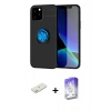 MARSİLYAN™- iPhone 12 Kılıf Yankı Form Prime - Siyah Bilvis 5in1 3D Magic Cam Ekran Koruyucu + Renkli Kamera Lens Koruma Cam - TU