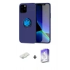 MARSİLYAN™- iPhone 12 Kılıf Yankı Form Prime - Siyah Bilvis 5in1 3D Magic Cam Ekran Koruyucu + Renkli Kamera Lens Koruma Cam - SI
