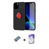 MARSİLYAN™- iPhone 12 Kılıf Yankı Form Prime - Siyah Bilvis 5in1 3D Magic Cam Ekran Koruyucu + Shine Kamera Lens Koruma Cam - MI
