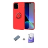 MARSİLYAN™- iPhone 12 Kılıf Yankı Form Prime - Siyah Bilvis 5in1 5D Magic Hayalet Cam Ekran Koruyucu + Shine Kamera Lens Koruma Cam - GD