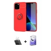 MARSİLYAN™- iPhone 12 Kılıf Yankı Form Prime - Siyah Bilvis 5in1 5D Magic Hayalet Cam Ekran Koruyucu + Kamera Lens Koruma Cam - SF