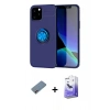 MARSİLYAN™- iPhone 12 Kılıf Yankı Form Prime - Siyah Bilvis 5in1 5D Magic Hayalet Cam Ekran Koruyucu + Shine Kamera Lens Koruma Cam - PE