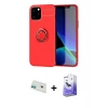 MARSİLYAN™- iPhone 12 Kılıf Yankı Form Prime - Siyah Bilvis 5in1 5D Magic Hayalet Cam Ekran Koruyucu + Rainbow Kamera Lens Koruma Cam - YL