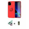 MARSİLYAN™- iPhone 12 Kılıf Yankı Form Prime - Siyah Joko Magic 5D Hayalet Cam + Raze Metal Kamera Lens - KI