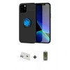 MARSİLYAN™- iPhone 12 Kılıf Yankı Form Prime - Siyah Joko Magic 5D Hayalet Cam + Rainbow Kamera Lens Koruma Cam - MR
