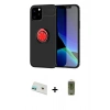 MARSİLYAN™- iPhone 12 Kılıf Yankı Form Prime - Siyah Joko Magic 5D Hayalet Cam + Rainbow Kamera Lens Koruma Cam - YL