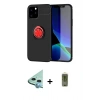 MARSİLYAN™- iPhone 12 Kılıf Yankı Form Prime - Siyah Joko Magic 5D Hayalet Cam + Raze Metal Kamera Lens - MI