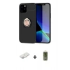 MARSİLYAN™- iPhone 12 Kılıf Yankı Form Prime - Siyah Joko Magic 5D Hayalet Cam + Renkli Kamera Lens Koruma Cam - PE