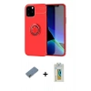 MARSİLYAN™- iPhone 12 Kılıf Yankı Form Prime - Siyah Polymer Nano Ekran Koruyucu + Metal Kamera Lens Koruma Cam - GD