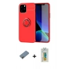 MARSİLYAN™- iPhone 12 Kılıf Yankı Form Prime - Siyah Polymer Nano Ekran Koruyucu + Gold Shine Kamera Lens Koruma Cam