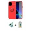 MARSİLYAN™- iPhone 12 Kılıf Yankı Form Prime - Siyah Polymer Nano Ekran Koruyucu + Raze Metal Kamera Lens - MI