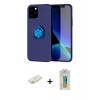 MARSİLYAN™- iPhone 12 Kılıf Yankı Form Prime - Siyah Polymer Nano Ekran Koruyucu + Renkli Kamera Lens Koruma Cam - TU