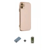 MARSİLYAN™- iPhone 12 Kılıf Yankı Serisi - Siyah Joko Magic 5D Hayalet Cam + Metal Kamera Lens Koruma Cam - AKYL