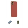 MARSİLYAN™- iPhone 12 Kılıf Yankı Serisi - Siyah Joko Magic 5D Hayalet Cam + Metal Kamera Lens Koruma Cam - KI