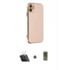 MARSİLYAN™- iPhone 12 Kılıf Yankı Serisi - Siyah Joko Magic 5D Hayalet Cam + Kamera Lens Koruma Cam - SF
