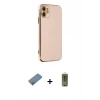 MARSİLYAN™- iPhone 12 Kılıf Yankı Serisi - Siyah Joko Magic 5D Hayalet Cam + Shine Kamera Lens Koruma Cam - MI