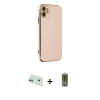 MARSİLYAN™- iPhone 12 Kılıf Yankı Serisi - Siyah Joko Magic 5D Hayalet Cam + Rainbow Kamera Lens Koruma Cam - YL