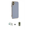MARSİLYAN™- iPhone 12 Kılıf Yankı Serisi - Siyah Joko Magic 5D Hayalet Cam + Rainbow Kamera Lens Koruma Cam - YL
