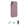 MARSİLYAN™- iPhone 12 Kılıf Yankı Serisi - Siyah Joko Magic 5D Hayalet Cam + Renkli Kamera Lens Koruma Cam - YL