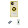MARSİLYAN™- iPhone 12 Kılıf Yörünge Çizgi - Şeffaf Pasifik Cam Ekran Koruyucu + Shine Kamera Lens Koruma Cam - GD