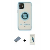 MARSİLYAN™- iPhone 12 Kılıf Yörünge Çizgi - Şeffaf Pasifik Cam Ekran Koruyucu + Shine Kamera Lens Koruma Cam - GD