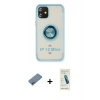MARSİLYAN™- iPhone 12 Kılıf Yörünge Çizgi - Şeffaf Pasifik Cam Ekran Koruyucu + Shine Kamera Lens Koruma Cam - PE
