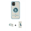 MARSİLYAN™- iPhone 12 Kılıf Yörünge Çizgi - Şeffaf Pasifik Cam Ekran Koruyucu + Rainbow Kamera Lens Koruma Cam - YL
