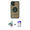 MARSİLYAN™- iPhone 12 Kılıf Yörünge Çizgi - Siyah Bilvis 5in1 3D Magic Cam Ekran Koruyucu + Raze Metal Kamera Lens - KI