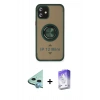 MARSİLYAN™- iPhone 12 Kılıf Yörünge Çizgi - Siyah Bilvis 5in1 3D Magic Cam Ekran Koruyucu + Raze Metal Kamera Lens - MI