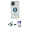 MARSİLYAN™- iPhone 12 Kılıf Yörünge Çizgi - Siyah Bilvis 5in1 3D Magic Cam Ekran Koruyucu + Raze Metal Kamera Lens - MI