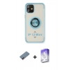 MARSİLYAN™- iPhone 12 Kılıf Yörünge Çizgi - Siyah Bilvis 5in1 3D Magic Cam Ekran Koruyucu + Metal Kamera Lens Koruma Cam - KI