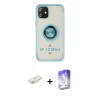MARSİLYAN™- iPhone 12 Kılıf Yörünge Çizgi - Siyah Bilvis 5in1 3D Magic Cam Ekran Koruyucu + Renkli Kamera Lens Koruma Cam - SI