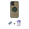 MARSİLYAN™- iPhone 12 Kılıf Yörünge Çizgi - Siyah Bilvis 5in1 3D Magic Cam Ekran Koruyucu + Shine Kamera Lens Koruma Cam - GI