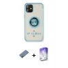 MARSİLYAN™- iPhone 12 Kılıf Yörünge Çizgi - Siyah Bilvis 5in1 3D Magic Cam Ekran Koruyucu + Shine Kamera Lens Koruma Cam - GI