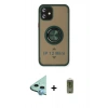 MARSİLYAN™- iPhone 12 Kılıf Yörünge Çizgi - Siyah Joko Magic 5D Hayalet Cam + Raze Metal Kamera Lens - MI