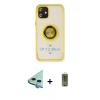 MARSİLYAN™- iPhone 12 Kılıf Yörünge Çizgi - Siyah Joko Magic 5D Hayalet Cam + Raze Metal Kamera Lens - MI