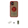 MARSİLYAN™- iPhone 12 Kılıf Yörünge Çizgi - Siyah Joko Magic 5D Hayalet Cam + Renkli Kamera Lens Koruma Cam - SI