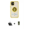 MARSİLYAN™- iPhone 12 Kılıf Yörünge Çizgi - Siyah Joko Magic 5D Hayalet Cam + Şeffaf Kamera Lens Koruma Cam