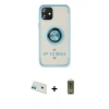 MARSİLYAN™- iPhone 12 Kılıf Yörünge Çizgi - Siyah Joko Magic 5D Hayalet Cam + Rainbow Kamera Lens Koruma Cam - YL