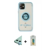 MARSİLYAN™- iPhone 12 Kılıf Yörünge Çizgi - Siyah Polymer Nano Ekran Koruyucu + Raze Metal Kamera Lens - MI