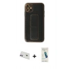 MARSİLYAN™- iPhone 12 Kılıf Yörünge Yansıma - Şeffaf Pasifik Cam Ekran Koruyucu + Rainbow Kamera Lens Koruma Cam - MR