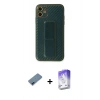 MARSİLYAN™- iPhone 12 Kılıf Yörünge Yansıma - Siyah Bilvis 5in1 3D Magic Cam Ekran Koruyucu + Metal Kamera Lens Koruma Cam - MI